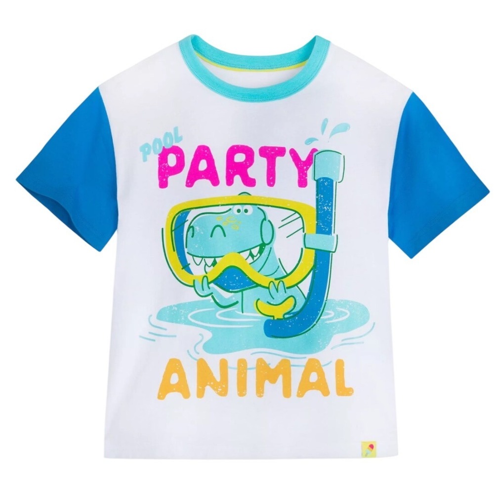 Disney Toy Story Rex Kids ColorBlock T Shirt Top Size medium 8 cotton summer boy